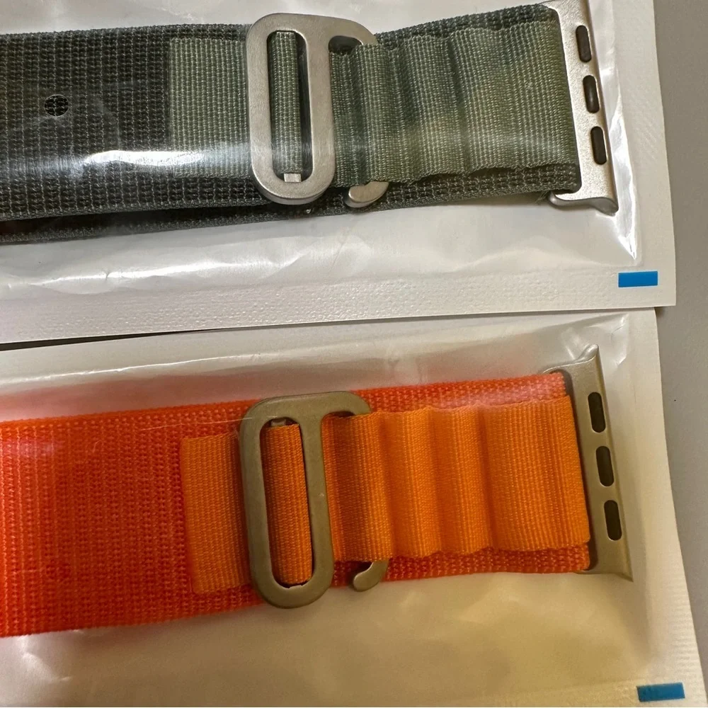 Orange and Gray Wearable iwatch Bands